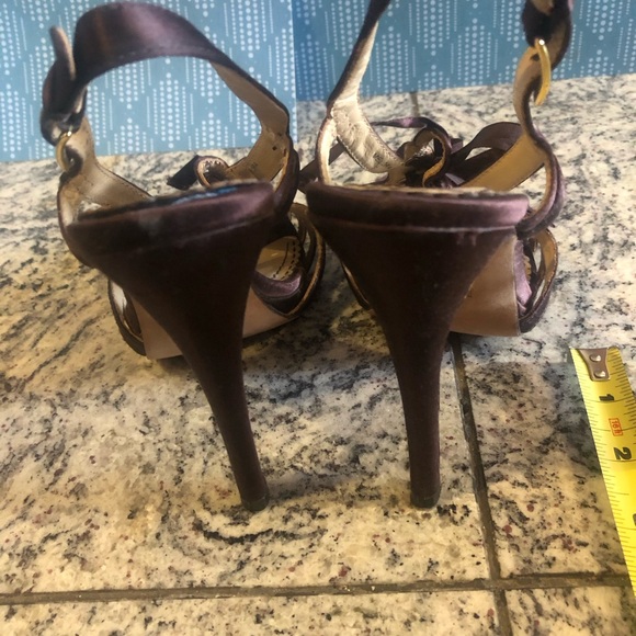 Bebe satin high heel evening shoes with leather soles - Picture 3 of 4